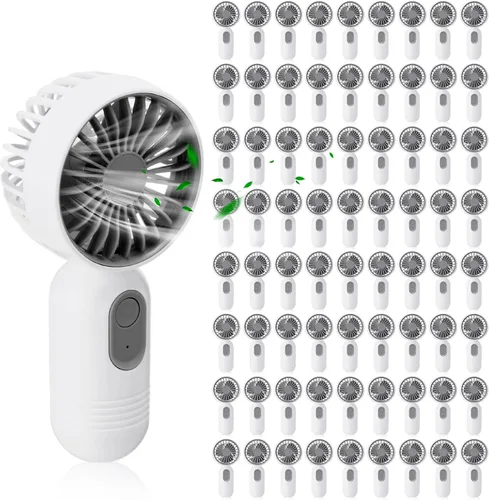 Miniatura 17 de Rossesay Miniventilador portátil a granel, lindo ventilador de mano ligero, pequeño ventilador personal de mano y pestañas de 3 velocidades