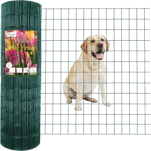 Miniatura 30 de FOREHOGAR Valla de alambre soldada con revestimiento de PVC negro de 24 pulgadas x 50 pies, 2 pulgadas x 3 pulgadas 16GA, rollo de cercado de borde