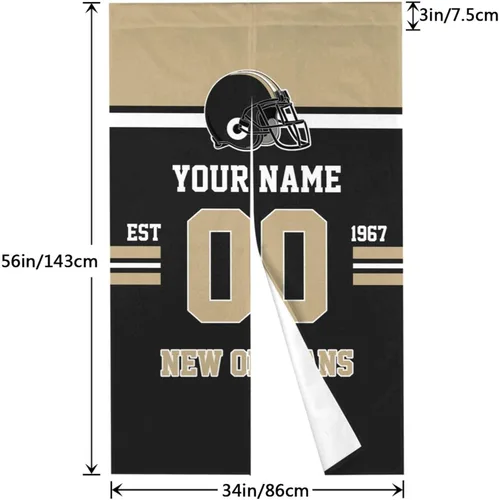 Miniatura 3 de Cortinas de puerta de Nueva Orleans, panel de cortina personalizado para puerta con número de nombre, cortina japonesa personalizada para New Orleans
