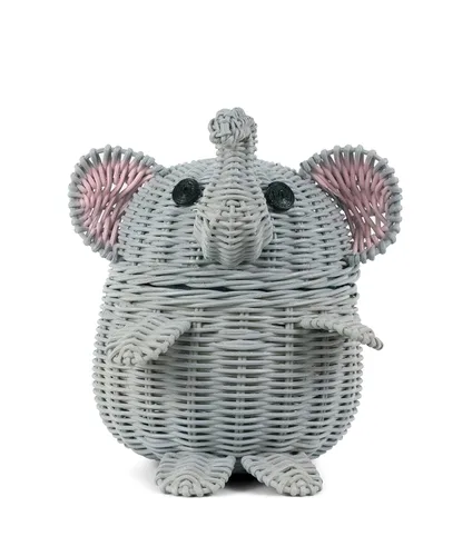 Miniatura 8 de G6 COLLECTION Cesta de almacenamiento grande de ratán con tapa, decoración del hogar, organizador de estantes tejido a mano, lindo hecho a mano
