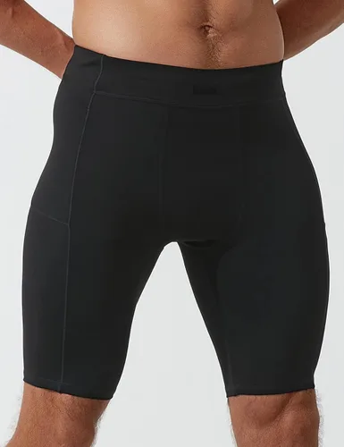 Miniatura 3 de MIZOK Pantalones cortos de compresión elásticos para hombre con bolsillo