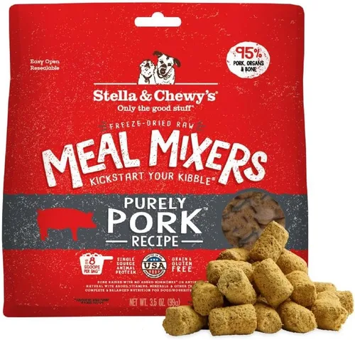 Miniatura 34 de Stella & Chewy's Mezcladores de Comida Cruda Liofilizada de Res - Aderezo y Mezclador de Comida para Perros - Hecho con 95% Carne de Res Alimentada