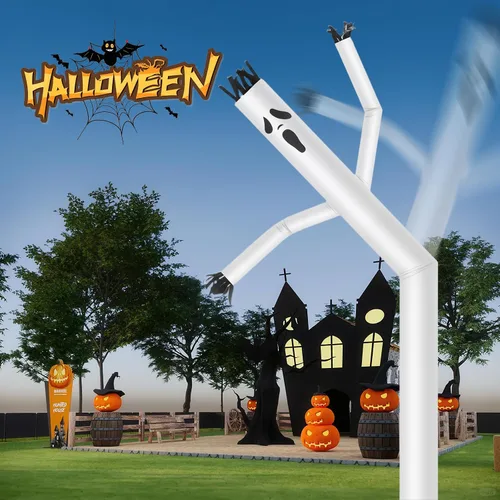 Miniatura 2 de Fantasma 20ft Air Puppet Dancer Inflable Waving Tube Man Attachment - Wacky Waving Dancing Tube Guy para promoción de negocios Publicidad