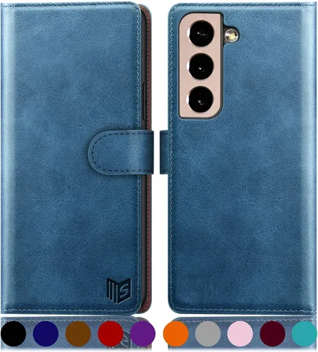 Miniatura 12 de SUANPOT Funda de piel tipo cartera para Samsung Galaxy S22+/S22 Plus 5G con bloqueo RFID, tarjetero para tarjetas de crédito, funda para teléfono