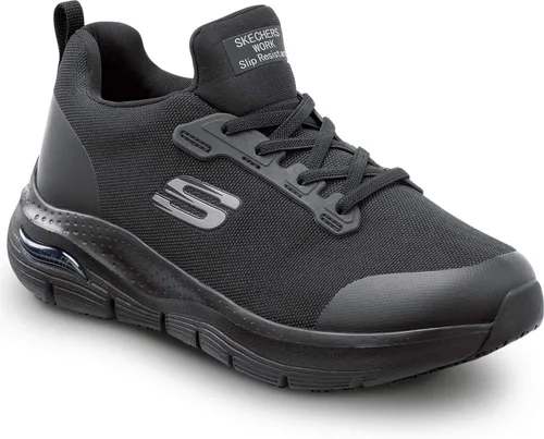 Miniatura 2 de Skechers Arch Fit Work Serena, para mujer, punta suave, antideslizante, perfil bajo, zapato de trabajo deportivo de cierre slip on