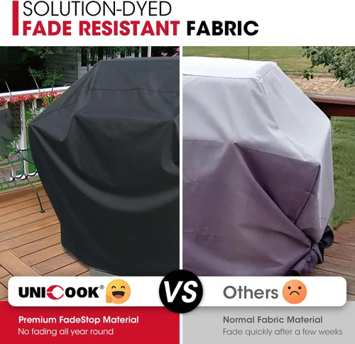 Miniatura 4 de Cubierta Unicook para parrilla de gas, impermeable, resistente, cubierta para barbacoa de 55 pulgadas, material desteñido especial y resistente a