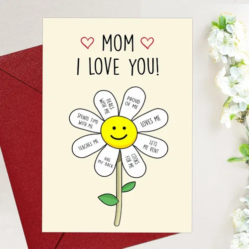Miniatura 4 de Cheerin Tarjeta de felicitación con sobre, tarjeta del día más dulce para ella, tarjeta de cumpleaños romántica, tarjeta de agradecimiento