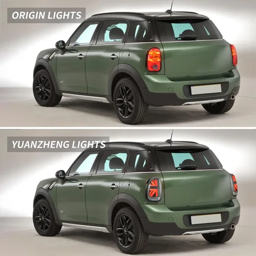 Miniatura 6 de VLAND - Luces traseras ahumadas LED Union Jack compatibles con BMW Mini Cooper Countryman R60 2010-2016 con señal de giro secuencial, luces