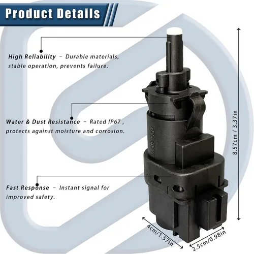 Miniatura 5 de Nuevo interruptor de luz de freno compatible con Ford Fiesta 1.6L (2006-2019), Escape, Explorer, Volvo S60/S80/XC60, Land Rover, Jaguar