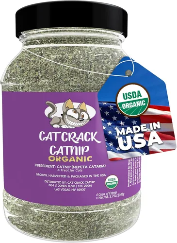 Miniatura 7 de Cat Crack Hierba gatera orgánica, mezcla orgánica 100% natural que energiza y excita a los gatos, golosinas seguras de hierba gatera utilizadas