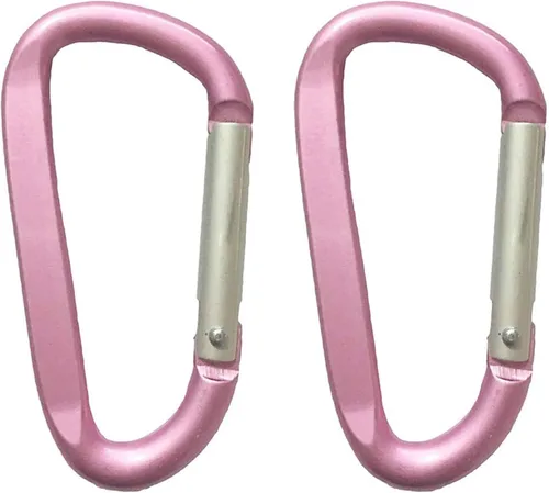 LESHIRY Mosquetón grande de 3 pulgadas en aluminio, forma D, Premium, duradero, con clip para llavero, gancho de anillo en D, accesorios para 2