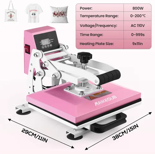 Miniatura 2 de Máquina de prensa de calor de 12 x 10 pulgadas para camisetas, impresora digital de sublimación industrial para transferencia de calor, máquina
