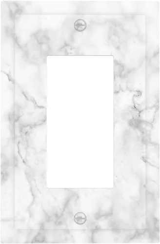 Miniatura 10 de Cubierta decorativa de interruptor de luz de mármol blanco y gris, placa frontal de plástico de 1 banda para decoración de baño, hogar, dormitorio
