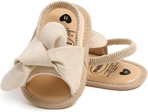 Miniatura 3 de COSANKIM Sandalias de verano para bebés y niñas con suela suave de flores, zapatos de vestir para cuna, recién nacidos, para recién nacidos
