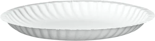 Miniatura 2 de GUSTO Paquete de 300 platos de papel blanco sin revestimiento de 6 pulgadas, desechables, platos de papel decorativos para manualidades