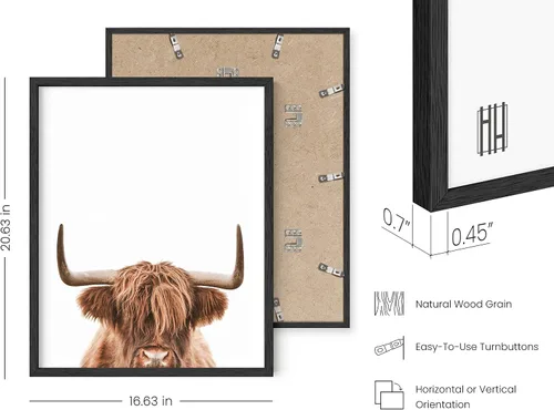 Miniatura 3 de HAUS AND HUES Arte de pared de vaca de las tierras altas, impresión de vaca de las tierras altas y imagen de decoración de toro, animal de granja