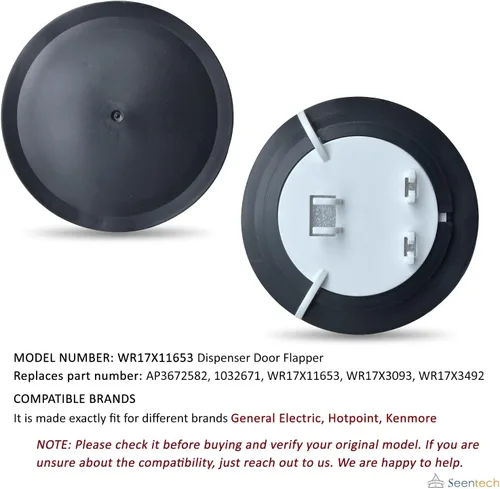 Miniatura 3 de Seentech WR17X11653 - Aleta de puerta dispensadora compatible con refrigeradores GE Kenmore - Repalces: AP3672582, 1032671, WR17X11653, WR17X3093