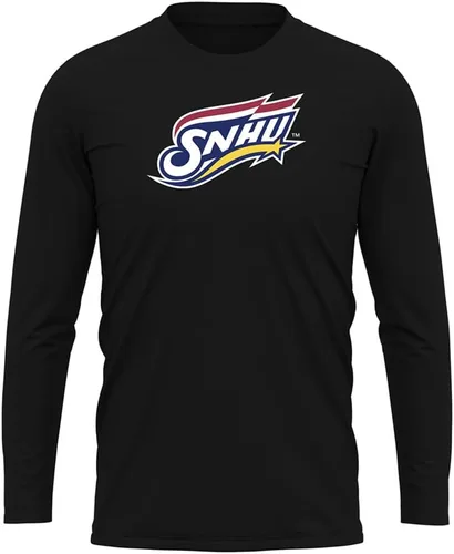 Miniatura 48 de Camisa deportiva de manga larga oficial de la NCAA Collegiate para hombre, colección negra con logotipo primario