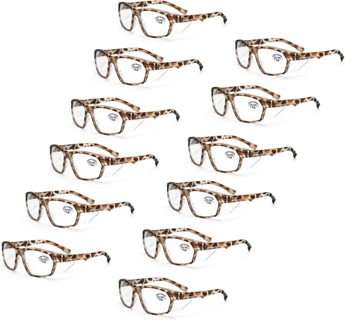 Miniatura 59 de ProtectX Lentes de lectura elegantes para mujeres y hombres, antivaho y antiarañazos, protección UV, gafas de seguridad antiimpactos