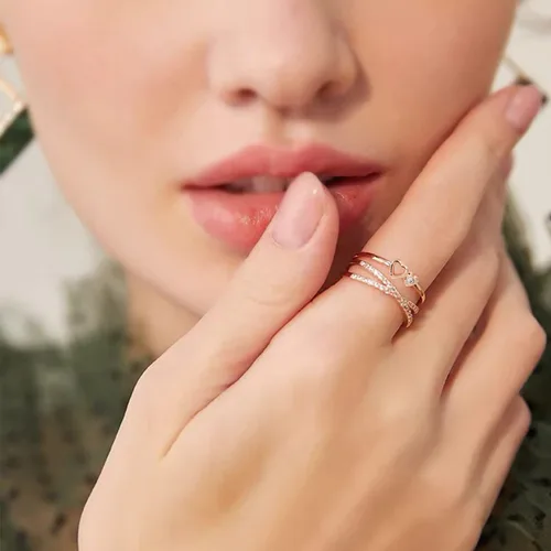 Miniatura 3 de KOHOTA Juego de 10 anillos chapados en oro de 14 quilates para mujer, apilables, anillos de nudillos apilables de oro, paquete de anillos apilables
