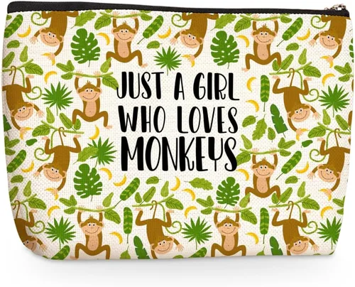 Miniatura 7 de Funny A Girl Loves Animals Pickles - Bolsa de maquillaje para cosméticos, bolsa de viaje para fiestas de animales, artículos de decoración