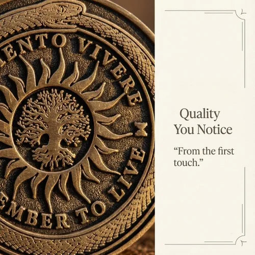 Miniatura 4 de Memento Mori Medallón de moneda estoicismo, regalo Amor Fati Metal Gold Color Token EDC Challenge Stoic Reminder Colgante Momento Mori Regalo