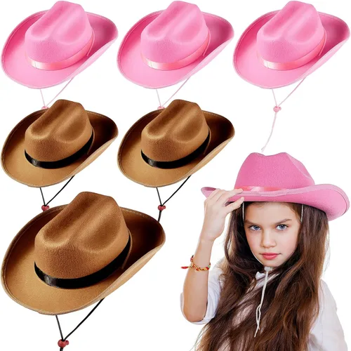 Miniatura 9 de Hercicy Sombreros de vaquero para niños pequeños, sombrero de vaquera para niños y niñas, accesorios de disfraz de bebé, suministros de fiesta