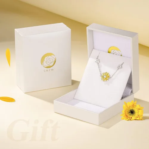 Miniatura 7 de SNZM Pulseras para mujer de plata de ley 925 con diseño de girasol, cadena ajustable con dije de corazón, eslabones de cumpleaños, joyería
