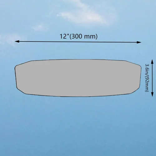 Miniatura 2 de Espejo retrovisor para automóvil, espejo retrovisor convexo de gran angular con clip interior de 12 pulgadas, accesorios para automóvil, espejo
