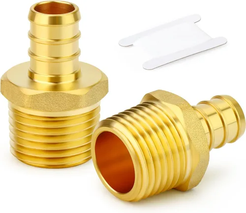Miniatura 8 de GASHER 10 piezas sin plomo latón 1 "acoplamiento Pex, accesorios Pex de 1 pulgada para tubería Pex