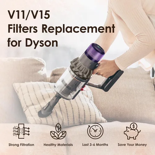 Miniatura 7 de Paquete de 3 filtros V11 de repuesto para Dyson, filtros de vacío compatibles con Dyson V11 Animal Torque Drive Complete V15 Detect Cordless Vacuum