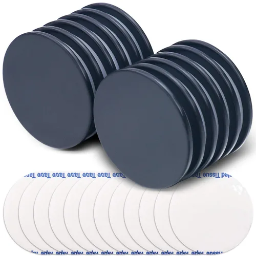 Miniatura 9 de LOVIMAG Super Strong Neodymium Disc Magnets with Epoxy Coating, Powerful Permanent Rare Earth Magnets 1.26 inch x 1/8 inch, Pack of 6 Negro