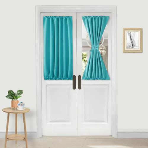 Miniatura 79 de DWCN Cortinas para puerta francesa: cortina térmica con bolsillo para barra para puertas con ventana de vidrio, puertas de cocina y patio