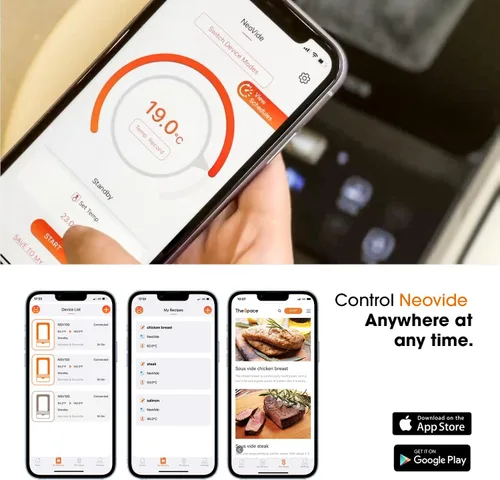 Miniatura 7 de Vesta Precision Sous Vide - Máquina sin agua y sin bolsa con recipiente de 8.6 L, olla Sous Vide todo en uno para marinar, Sous Vide & Sear, sonda
