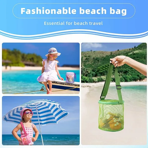 Miniatura 4 de Cosas de piscina para adultos, 1 unidad, bolsa de mar, bolsa de colección para niños, juguetes de playa, bolsa de playa de malla