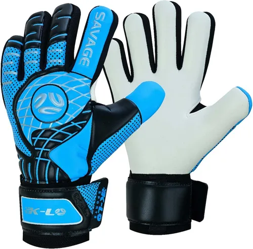 K-LO Guantes de portero: Guantes de portero de fútbol Savage Rise (unisex, juvenil, niños y adultos) – Salvajes de dedos para protección | Palma de
