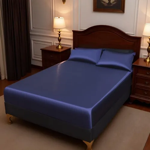 Miniatura 4 de Juwenin Home Juego de sábanas bajeras de satén sedoso de 2 piezas, suave y cómodo, para dormitorio, habitación de invitados