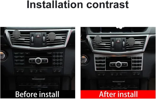 Miniatura 2 de YIWANG Aleación de aluminio consola central botón panel Trim coche accesorios para Mercedes Benz E clase W212 2010-2015