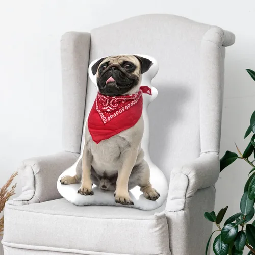 Miniatura 8 de Funda de almohada personalizada All About Vibe - Funda para almohadón personalizada con forma 3D, el mejor regalo para dueños y amantes de pugs!