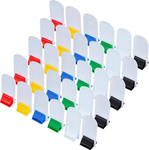 Blulu - Juego de 12 soportes multicolor para tarjetas de juego, piezas de juego de mesa con tablero en blanco para recuerdos de fiesta, juego de
