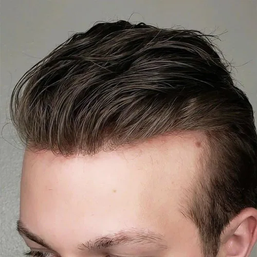 Miniatura 10 de SIMBEAUTY Cabello humano súper natural para hombre, estilo libre de tupé, 10 x 8 pulgadas, sistemas de reemplazo de cabello para hombres
