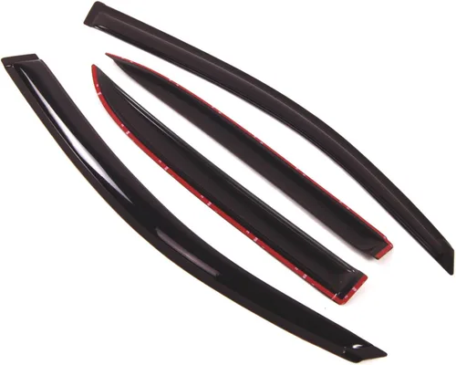Miniatura 2 de Visor de ventana compatible con Chevrolet Equinox 2005-2009, DGWV2-039, deflector de montaje exterior, protector de lluvia, humo oscuro, juego de 4