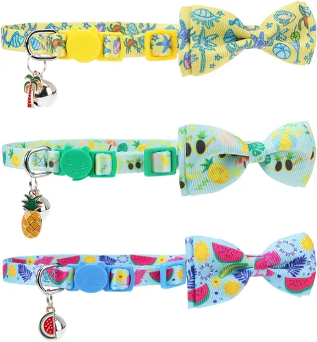 Miniatura 26 de PUPTECK Collar de gato con campanas, collar de gatito ajustable para niñas y niños pequeños, cachorro, conejito, bonito accesorio de disfraz