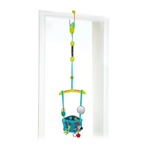 Miniatura 10 de Mecedora de puerta para bebé Bright Starts Bounce 'n Spring, de lujo, color azul