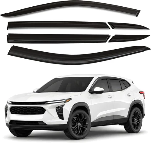 Miniatura 16 de Deflectores de ventana tintados ahumados con cinta adhesiva para ventana lateral, deflectores de lluvia compatibles con Honda Pilot 2016-2022 - 4
