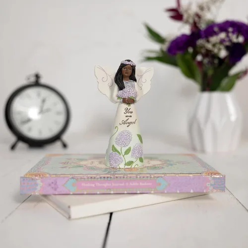 Miniatura 10 de Pavilion Gift Company 82433 Bless This Home - Figura de ángel ébano de 6 pulgadas, color crema