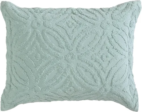 Miniatura 11 de Beatrice Home Fashions Colcha de Chenilla con Patrón Wedding Ring, Full, azul