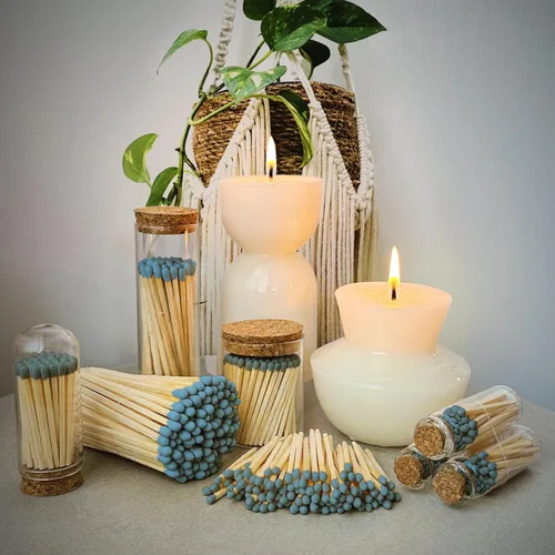 Miniatura 7 de Cerillas de acero azul de 4 pulgadas (200 unidades, con calcomanías llamativas incluidas) Decorativo único y divertido para tu hogar, regalos