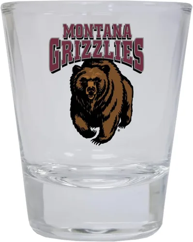 Vaso de chupito redondo de la Universidad de Montana (transparente)
