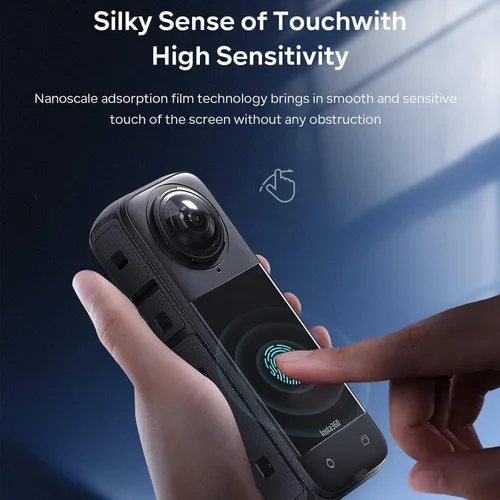 Miniatura 9 de Insta 360 X5 - Carcasa de aluminio de metal con doble abrazadera y tapa de lente de silicona, protector de pantalla para Insta360 X5 X 5, kit